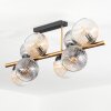 Koyoto Plafoniera, Lampada a sfera Oro, Nero, 8-Luci