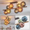 Koyoto Plafoniera, Lampada a sfera Oro, Nero, 8-Luci