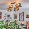 Koyoto Plafoniera, Lampada a sfera Oro, Nero, 8-Luci