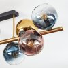 Koyoto Plafoniera, Lampada a sfera Oro, Nero, 8-Luci