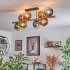 Koyoto Plafoniera, Lampada a sfera Oro, Nero, 8-Luci