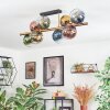Koyoto Plafoniera, Lampada a sfera Oro, Nero, 8-Luci