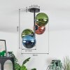 Gastor Plafoniera, Lampada a sfera 32 cm Blu, Verde, Ramato, 4-Luci