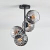 Koyoto Plafoniera, Lampada a sfera 31 cm Chiaro, Grigio fumo, 4-Luci
