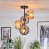 Koyoto Plafoniera, Lampada a sfera 31 cm Ambrato, Grigio fumo, 4-Luci