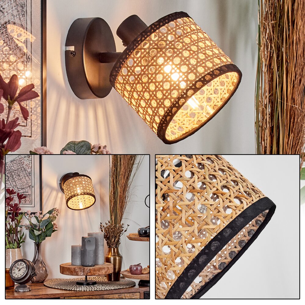 Ramila Applique, Faretto da parete Nero, 1-Luce main product photo
