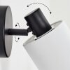 Fallhagen Applique, Faretto da parete Nero, 1-Luce
