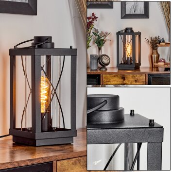Karan Lampada da tavolo Nero, 1-Luce