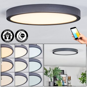 Finsrud Plafoniera, Panel LED Nero, 1-Luce