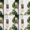 Veria Lampadario a sospensione, Lampada a sospensione Ottone, Nero, 4-Luci