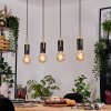 Veria Lampadario a sospensione, Lampada a sospensione Ottone, Nero, 4-Luci