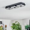 Walon Plafoniera LED Nero, 1-Luce