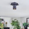 Udena Plafoniera LED Nero, 1-Luce