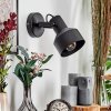 Tylar Applique, Faretto da parete Nero, 1-Luce