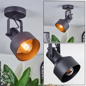 Tylar Plafoniera, Faretto da soffitto Nero, 1-Luce