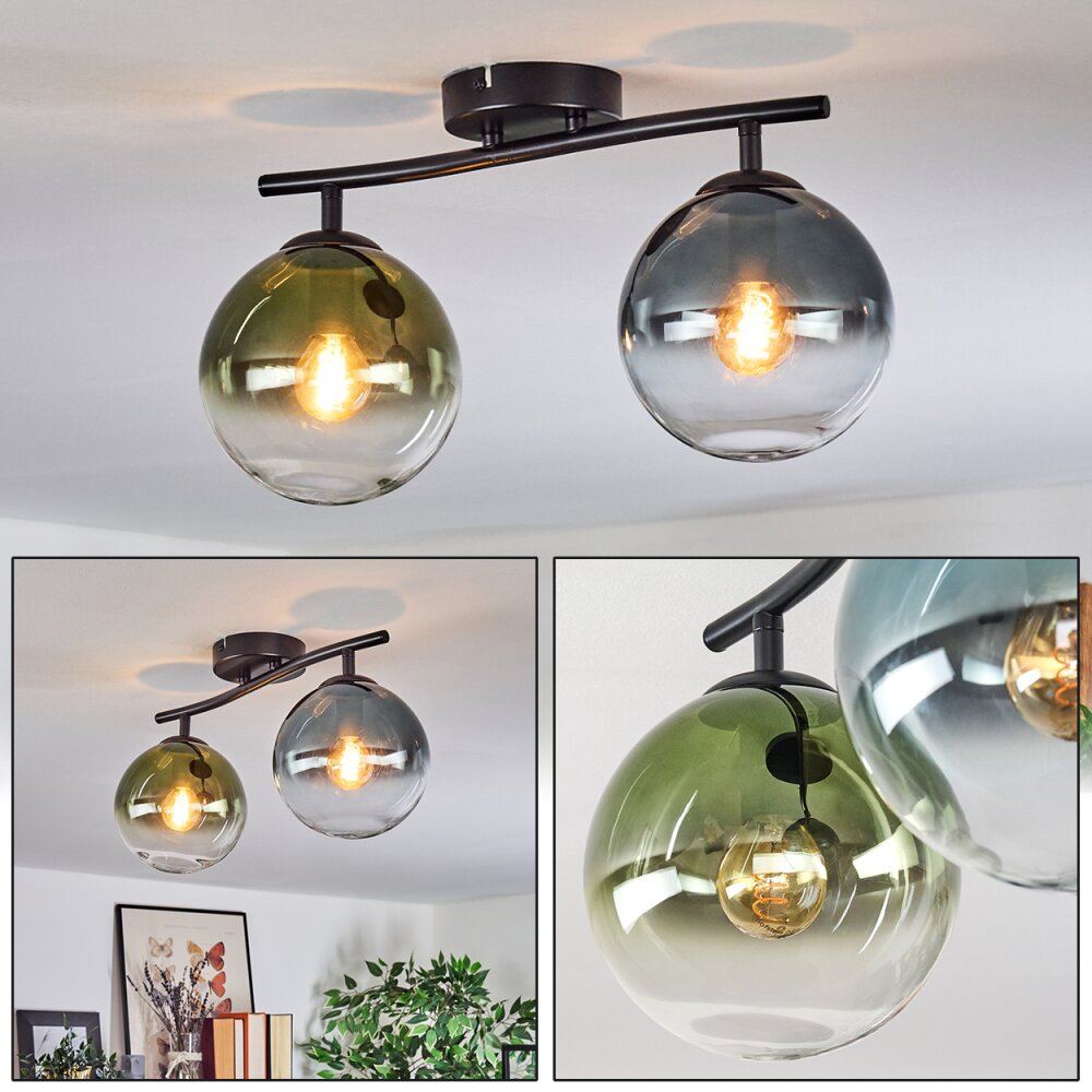 Gastor Plafoniera, Lampada a sfera Blu, Verde, Chiaro, 2-Luci main product photo