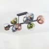 Gastor Plafoniera, Lampada a sfera Blu, Cromo, Verde, Chiaro, Ramato, Grigio fumo, 8-Luci