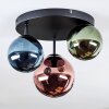 Chehalis Plafoniera, Lampada a sfera 32 cm Blu, Verde, Ramato, 3-Luci