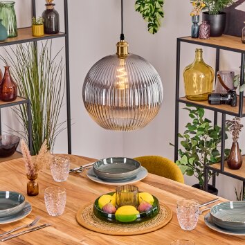 Koyoto Lampadario a sospensione, Lampada a sfera, Lampada a sospensione Oro, 1-Luce