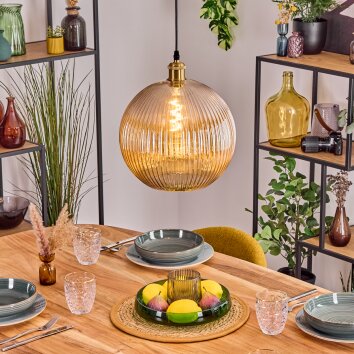 Koyoto Lampadario a sospensione, Lampada a sfera, Lampada a sospensione Oro, 1-Luce