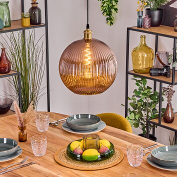 Koyoto Lampadario a sospensione, Lampada a sfera, Lampada a sospensione Oro, 1-Luce