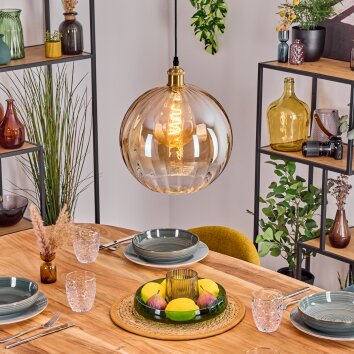 Koyoto Lampadario a sospensione, Lampada a sfera, Lampada a sospensione Oro, 1-Luce