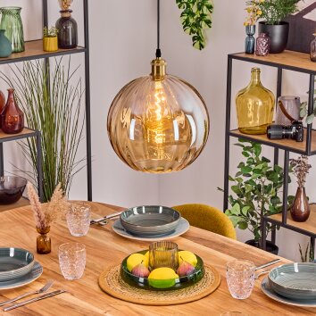 Koyoto Lampadario a sospensione, Lampada a sfera, Lampada a sospensione Oro, 1-Luce