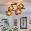 Koyoto Plafoniera, Lampada a sfera Oro, Nero, 8-Luci