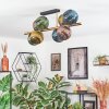 Koyoto Plafoniera, Lampada a sfera Oro, Nero, 8-Luci