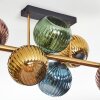 Koyoto Plafoniera, Lampada a sfera Oro, Nero, 8-Luci