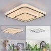 Borin Plafoniera LED Grigio, Bianco, 1-Luce