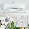 Zuril Plafoniera LED Bianco, 1-Luce, Telecomando