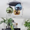 Koyoto Plafoniera, Lampada a sfera 30 cm Blu, Oro, Verde, 3-Luci