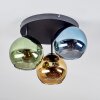 Koyoto Plafoniera, Lampada a sfera 30 cm Blu, Oro, Verde, 3-Luci