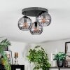 Koyoto Plafoniera, Lampada a sfera Grigio fumo, 3-Luci