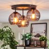 Koyoto Plafoniera, Lampada a sfera Grigio fumo, 3-Luci