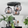 Koyoto Plafoniera, Lampada a sfera Grigio fumo, 3-Luci