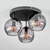 Koyoto Plafoniera, Lampada a sfera Grigio fumo, 3-Luci