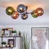 Gastor Plafoniera, Lampada a sfera 62 cm Blu, Verde, Ramato, 6-Luci