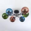 Gastor Plafoniera, Lampada a sfera 62 cm Blu, Verde, Ramato, 6-Luci