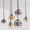 Ripoll Lampadario a sospensione, Lampada a sfera, Lampada a sospensione Ambrato, Chiaro, Grigio fumo, 6-Luci