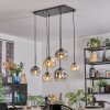 Ripoll Lampadario a sospensione, Lampada a sfera, Lampada a sospensione Ambrato, Chiaro, Grigio fumo, 6-Luci
