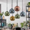 Koyoto Lampadario a sospensione, Lampada a sfera, Lampada a sospensione Blu, Oro, Verde, Ramato, 6-Luci