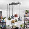 Koyoto Lampadario a sospensione, Lampada a sfera, Lampada a sospensione Blu, Oro, Verde, Ramato, 6-Luci