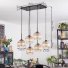 Koyoto Lampadario a sospensione, Lampada a sfera, Lampada a sospensione Ambrato, Chiaro, 6-Luci