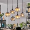 Koyoto Lampadario a sospensione, Lampada a sfera, Lampada a sospensione Ambrato, Chiaro, Grigio fumo, 6-Luci