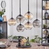 Koyoto Lampadario a sospensione, Lampada a sfera, Lampada a sospensione Ambrato, Chiaro, Grigio fumo, 6-Luci