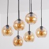 Koyoto Lampadario a sospensione, Lampada a sfera, Lampada a sospensione Ambrato, 6-Luci