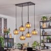 Koyoto Lampadario a sospensione, Lampada a sfera, Lampada a sospensione Ambrato, 6-Luci