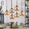 Koyoto Lampadario a sospensione, Lampada a sfera, Lampada a sospensione Ambrato, 6-Luci